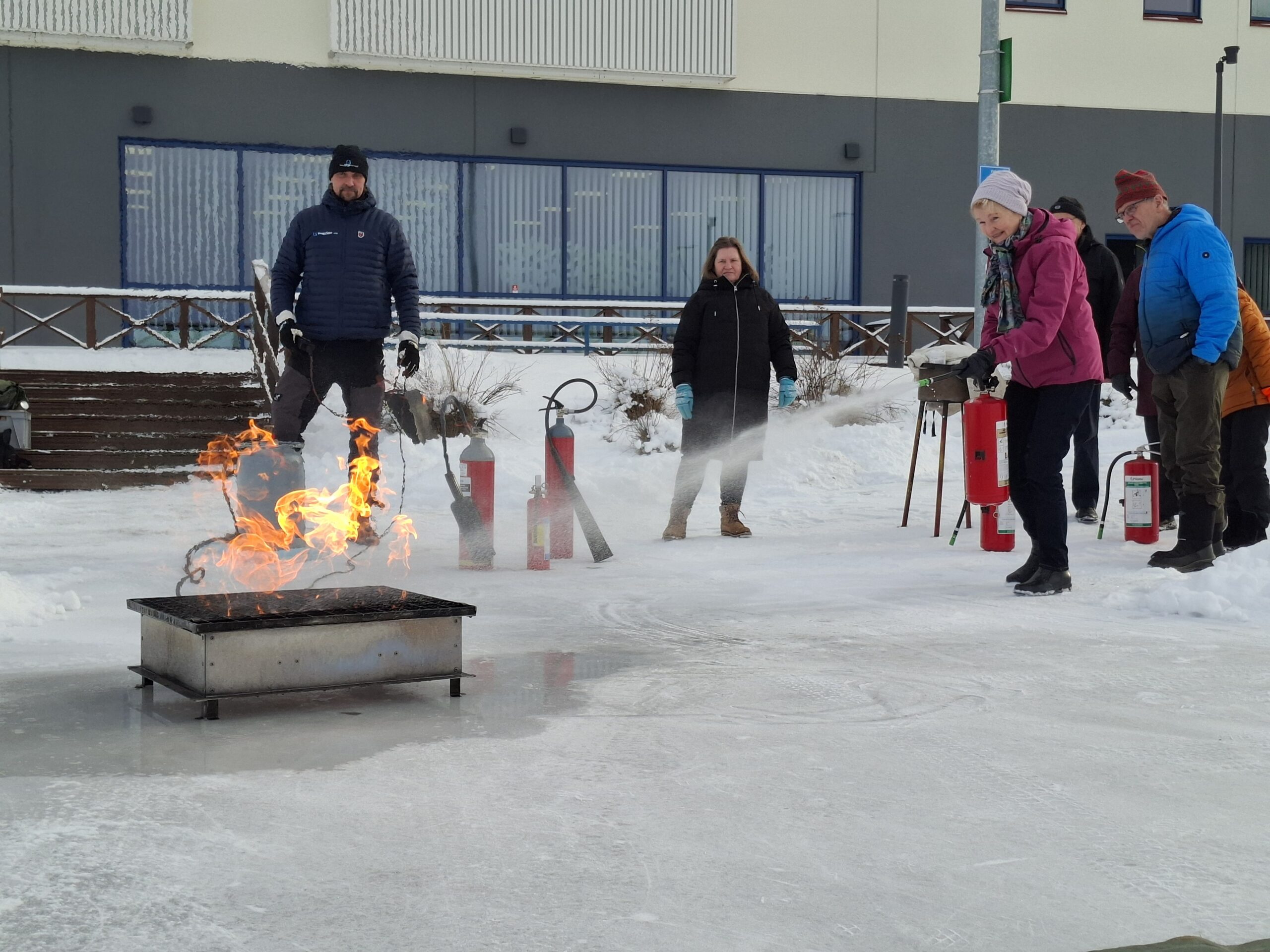 Alkusammutusharjoitusta